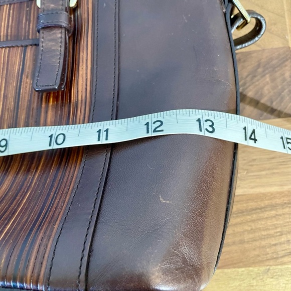 Brahmin Mini Asher Balsa Textured Leather Tote Crossbody Satchel Bag Brown Purse - Picture 13 of 15